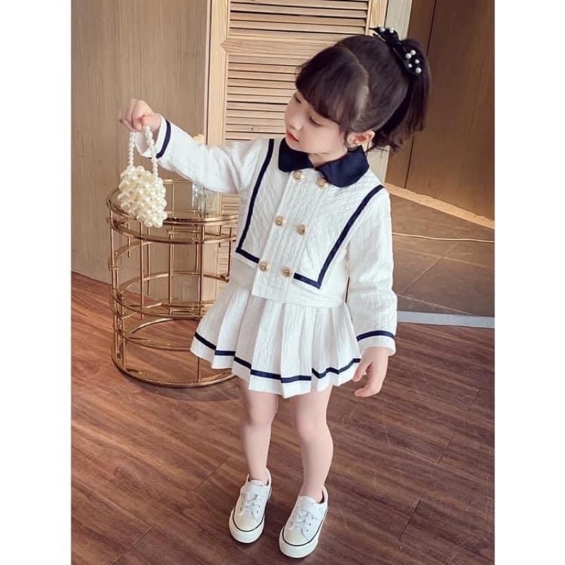 [Vest Xốp] Set váy bé gái mã 55066