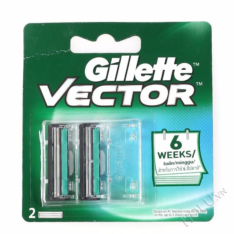 Combo 4 hộp lưỡi dao cạo râu Gillette Vector kép