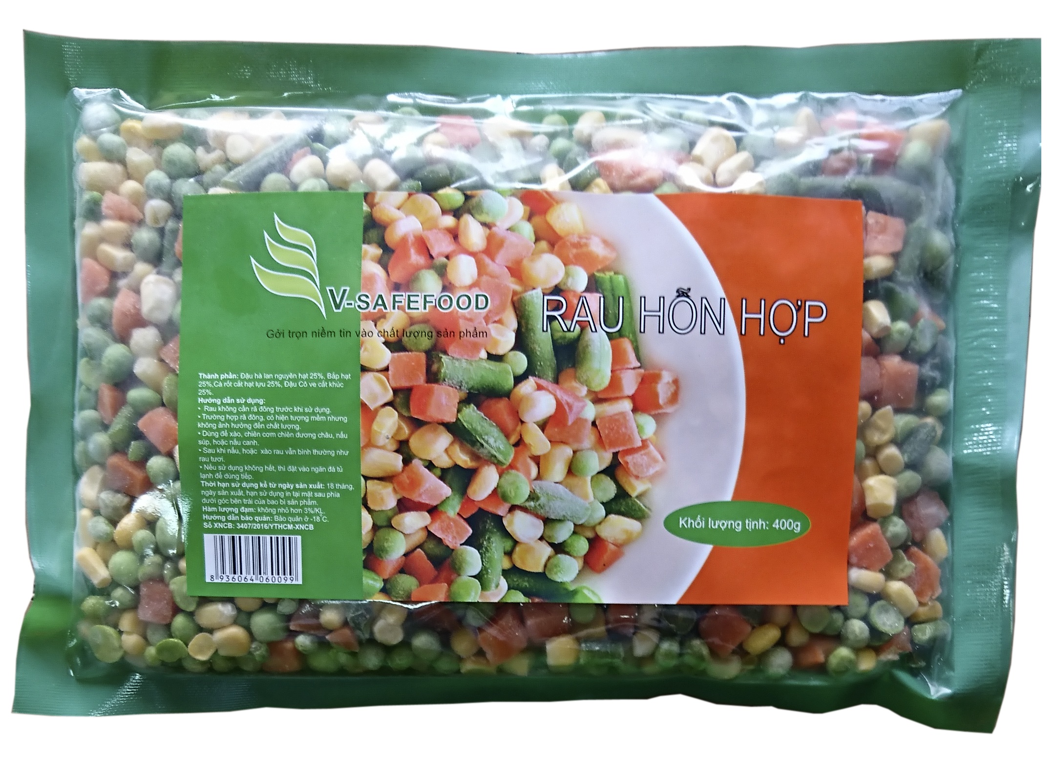 Rau Hỗn Hợp đông lạnh VSAFEFOOD 400g