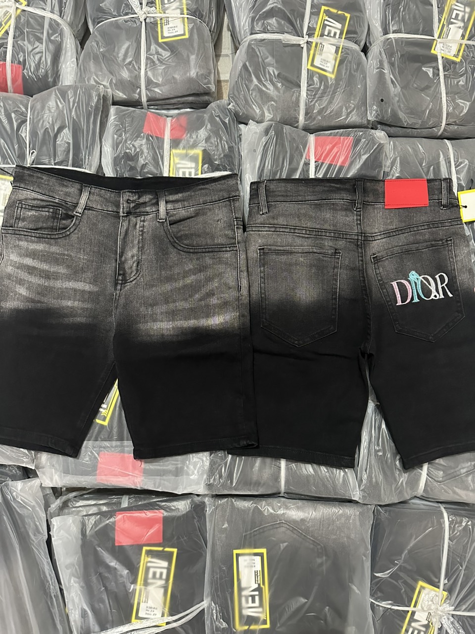Quần short jean nam co dãn vải dày đen rách siêu cấp họa tiết sang trọng mẫu mới