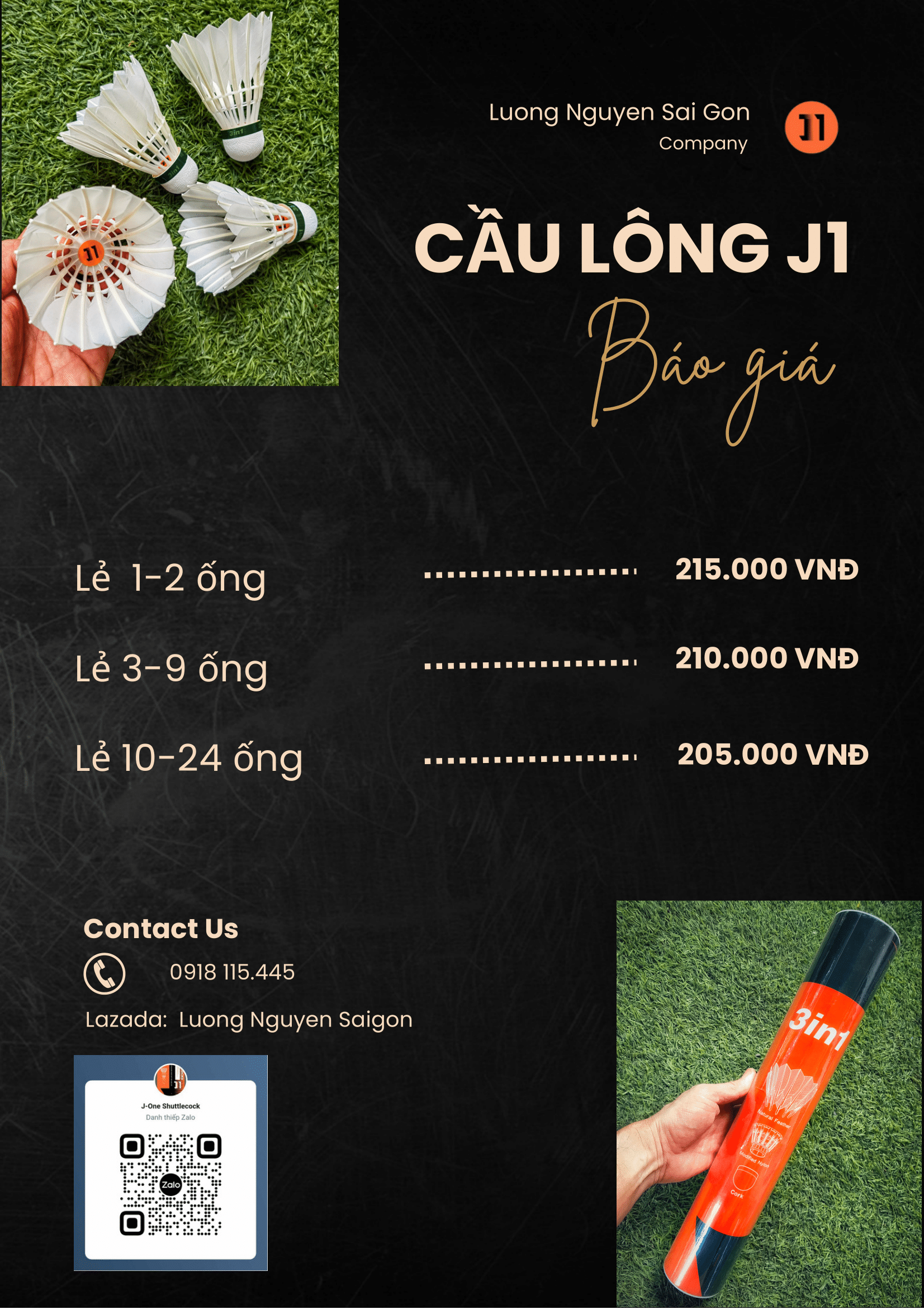 Quả cầu J1 Siêu Bền(3 trong 1), tốc độ 73-74-75