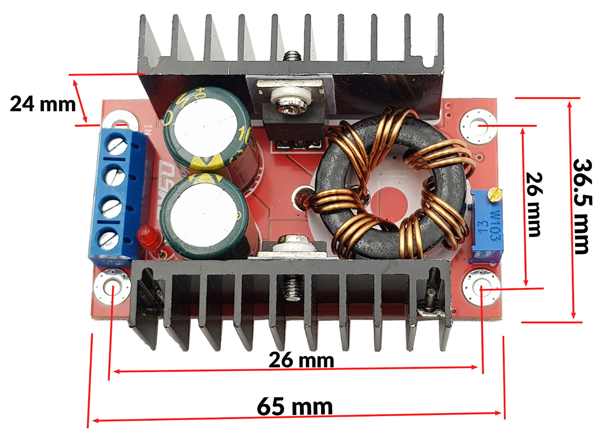 Mạch tăng áp dc 10-32v lên 12-35v 150w