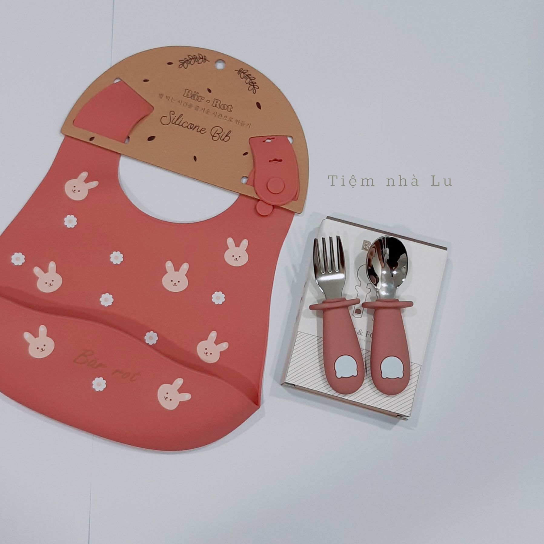 Set Thìa Nĩa Bar Rot Tập Ăn Dặm Cho Bé