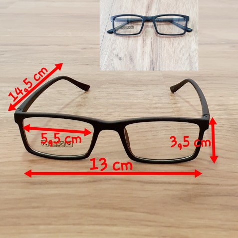 [HCM]Kính Giả Cận Gọng Nhựa Đen Chữ Nhật Fom Nhỏ