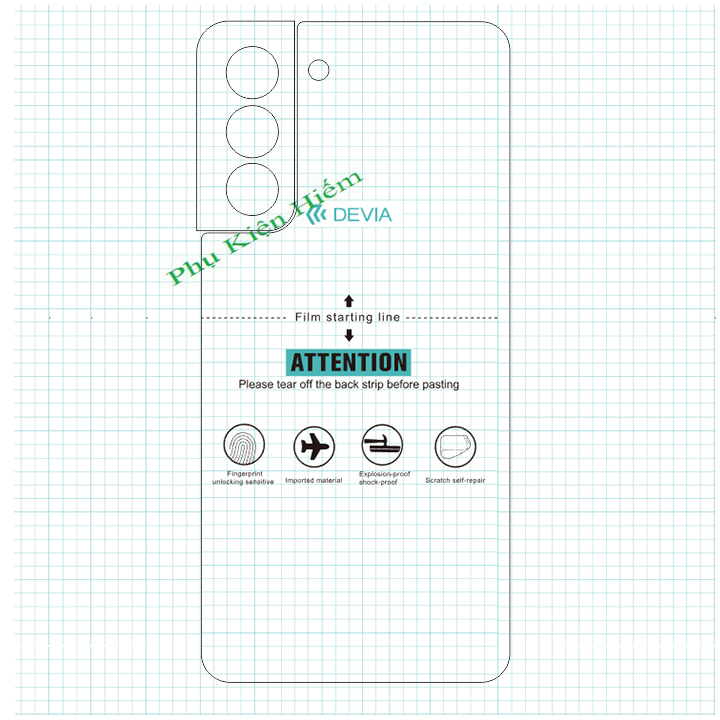 Dán dẻo PPF Samsung S21 FE mặt lưng Devia – Tặng dán khung camera
