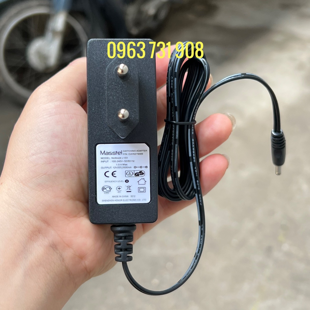 Sạc laptop Masstel Notebook L133 12V 2A chân nhỏ