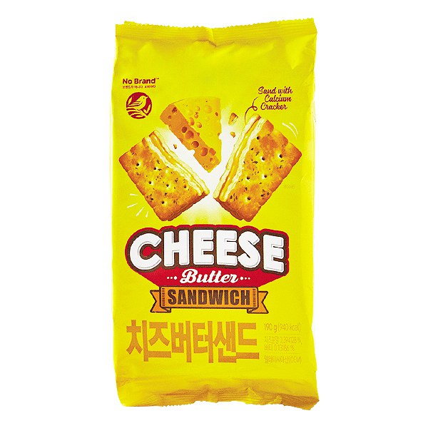 BÁNH QUY NO BRAND KẸP PHÔ MAI GÓI 190GR HÀN QUỐC - E