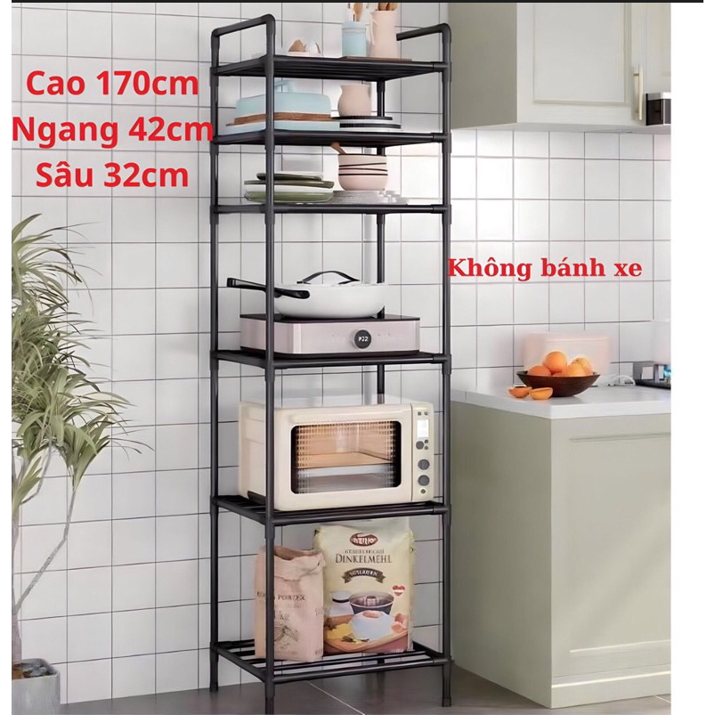 Premium Stainless Steel 5-storey kitchen shelf placed Super Compact