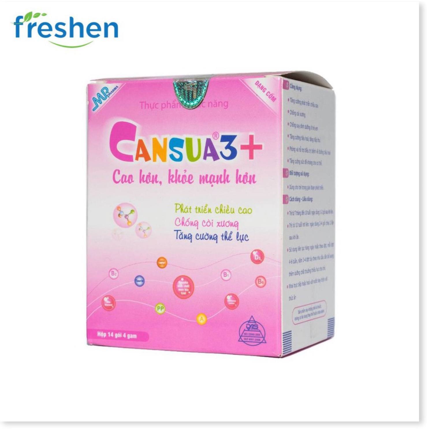 Cốm CANSUA3+ cao hơn khỏe mạnh hơn CANSUA 3+