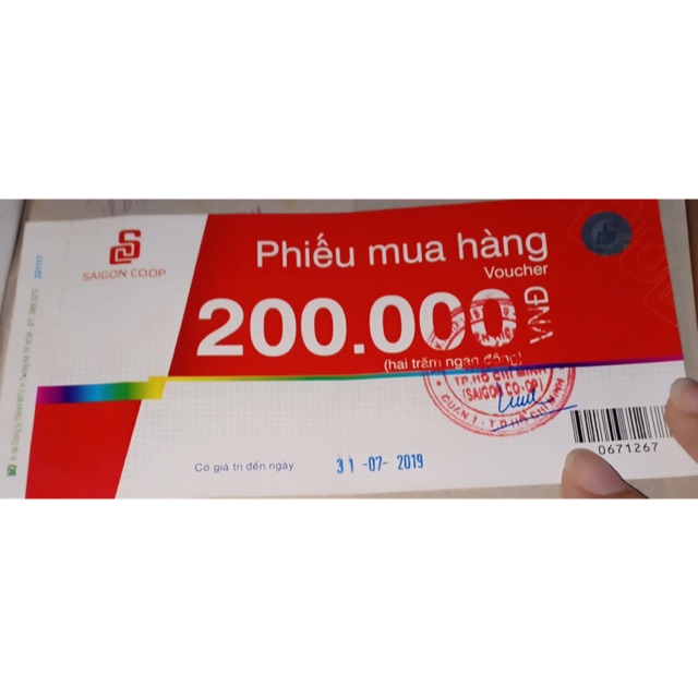 PHIẾU MUA HÀNG COOPMART