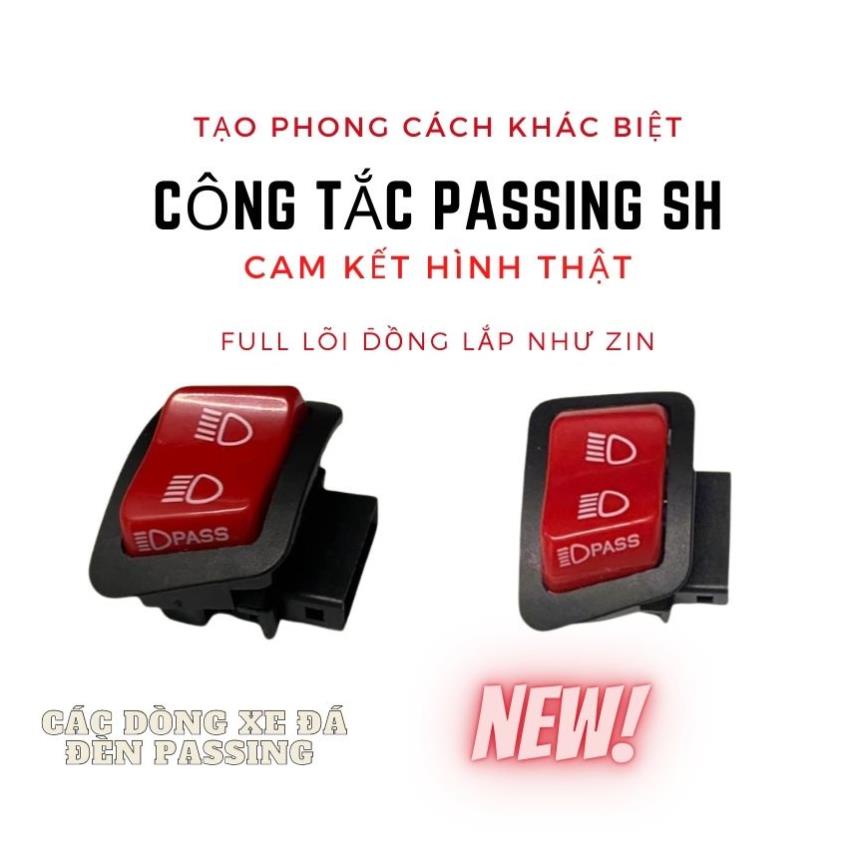 Công Tắc Passing SH Cho AirBlade, Wave, Vision, Lead, Vario 17, Winner  X  Tặng Jack cắm 4 chân (Nút Đỏ 300i)