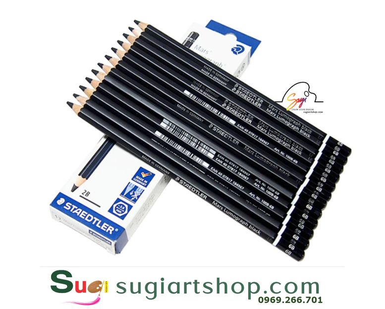 Bút Chì Than Staedtler Đức Mars Lumograph Black Cao Cấp 100B [ Sugi art shop ]