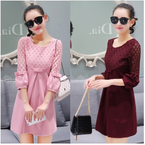 Đầm suông phối ren BEYEU1688 - BY8001