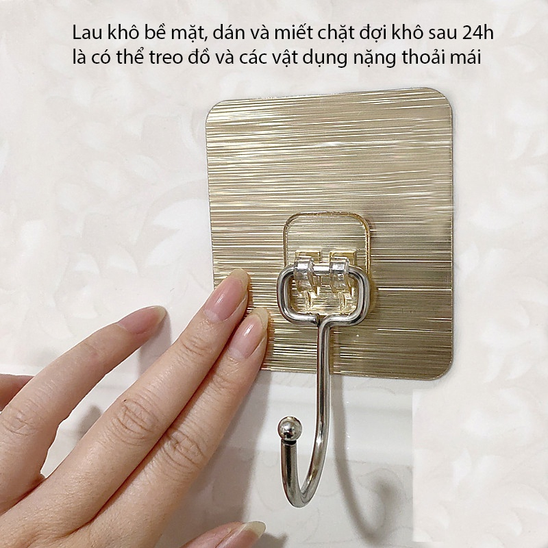 Móc Dán Tường Chịu Lực, Miếng Dán Tráng Bạc Siêu Dính