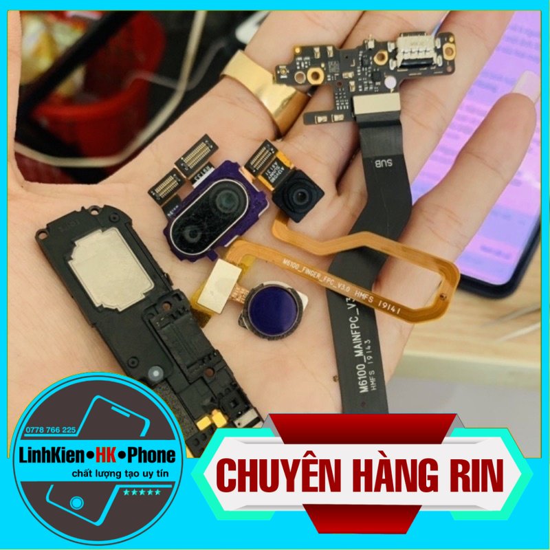 Main sạc,cáp nối main,camera trước sau,loa ngoài,vân tay rin bóc máy