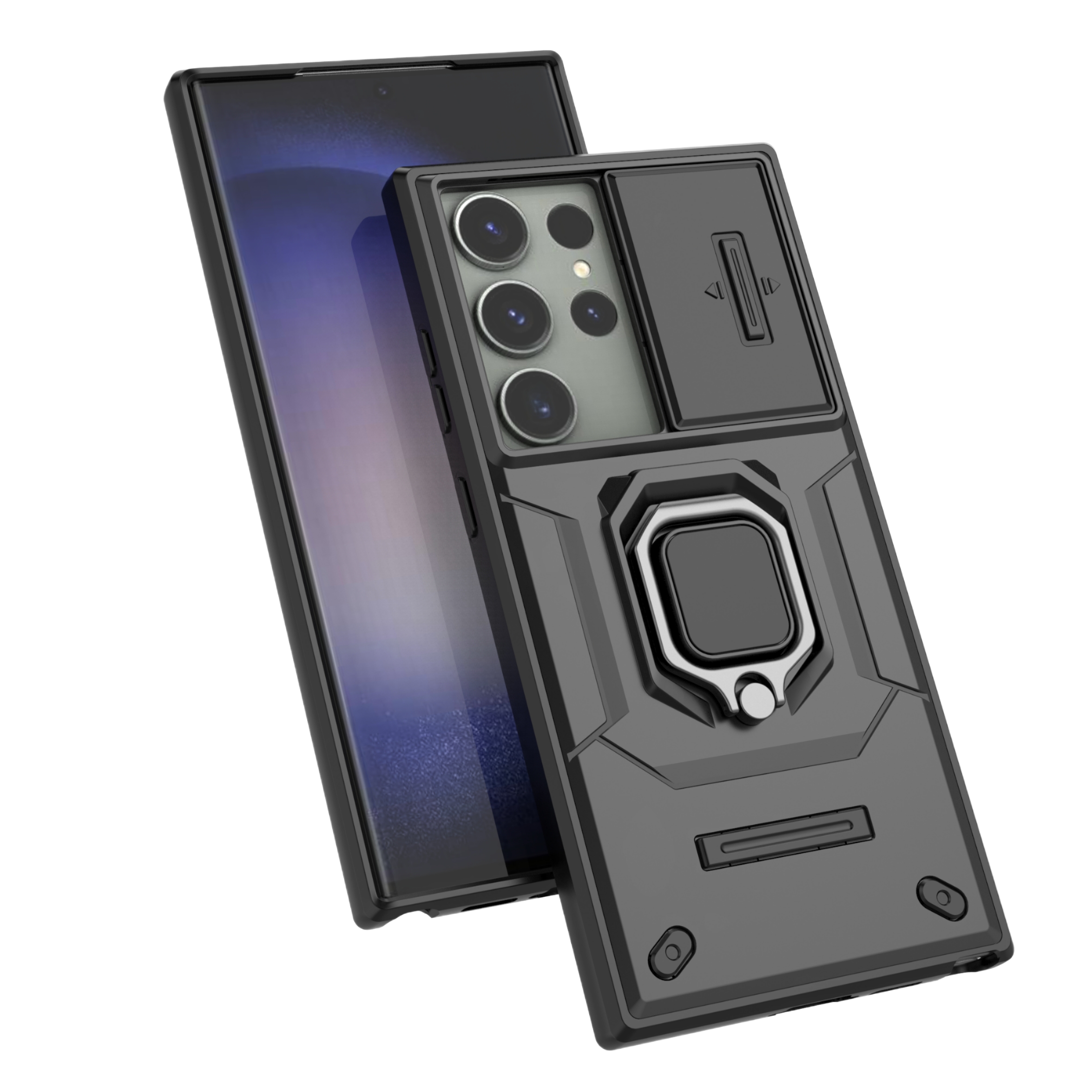 Ốp lưng Samsung S23 Ultra chống sốc che camera Ver 2 nắp trượt kiêm giá đỡ mặt lưng