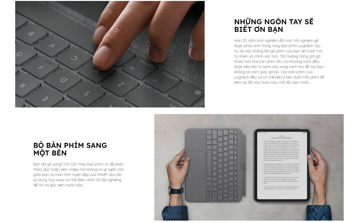 Bao da bàn phím Logitech Combo Touch iPad Gen 10 (10.9 inch) - Bảo hành chính hãng 12 tháng