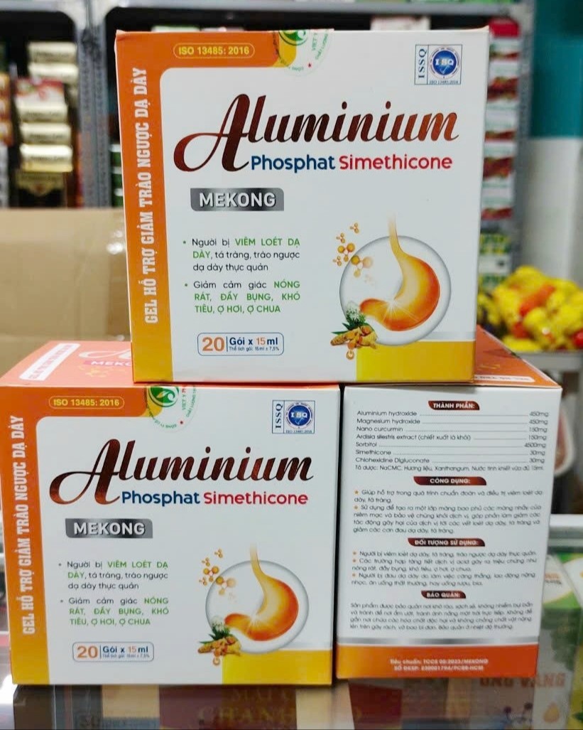 Gel Dạ dày Aluminium giảm viem loét dạ dày tá tràng, Người viên đau dạ dày, hành tá tràng, trào ngược dạ dày thực quản mi
