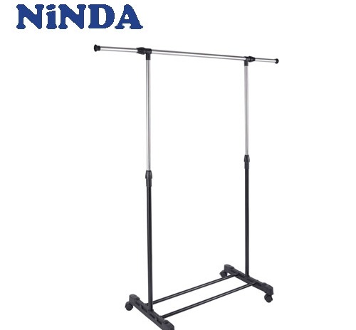 Giá phơi quần áo đơn NiNDA R117 cao cấp có bánh xe