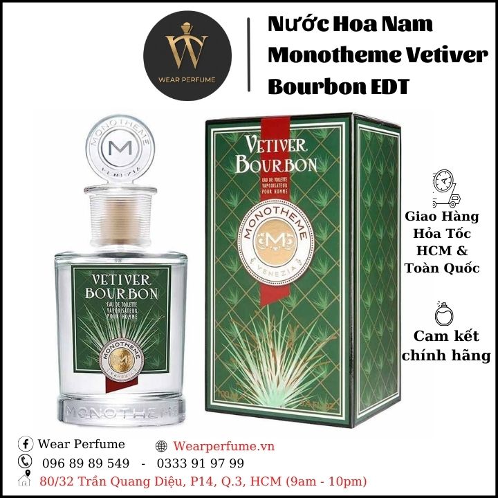 Nước Hoa Nam Monotheme Vetiver Bourbon EDT