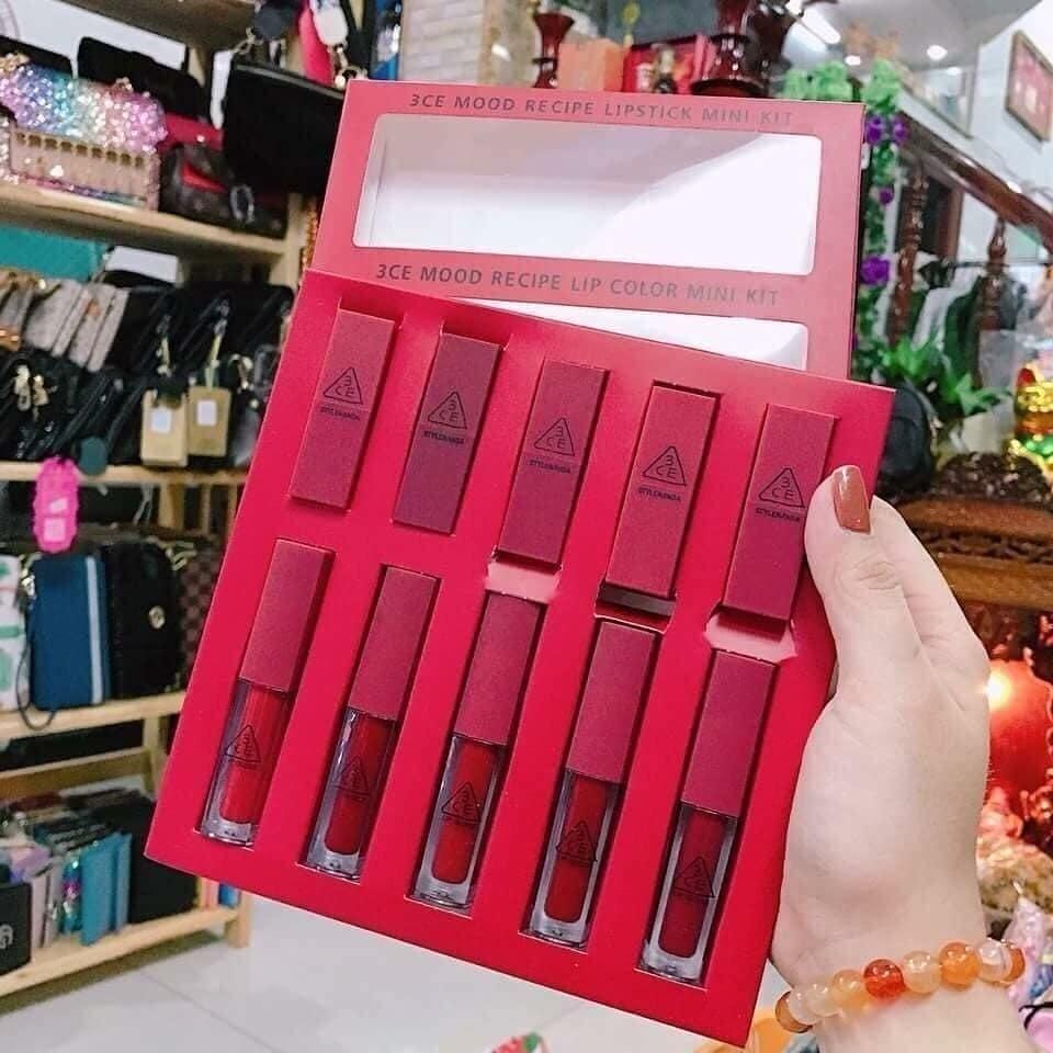 Combo 5 son thỏi 5 son kem mini