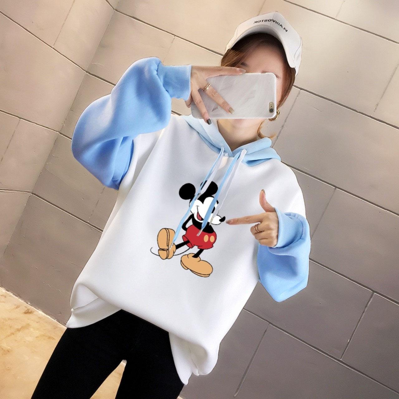 Áo nỉ khoác hoodie in hình chuột mickey dễ thương BL