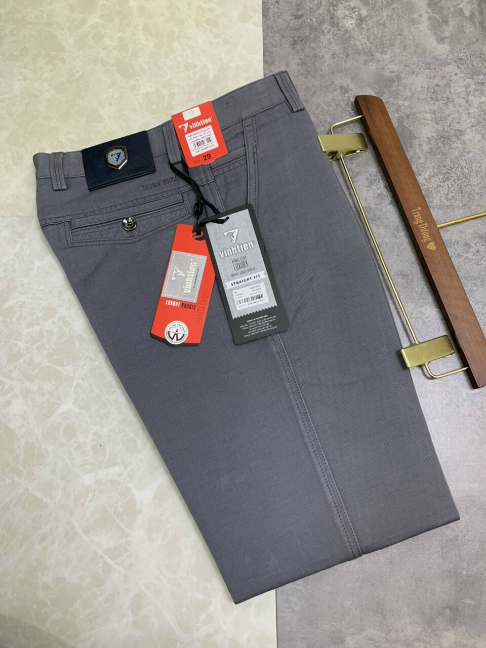 Mới Quần Kaki 0Ly Trung Niên Vĩnh Tiến 100% Cotton Ỗng Suôn QKK545