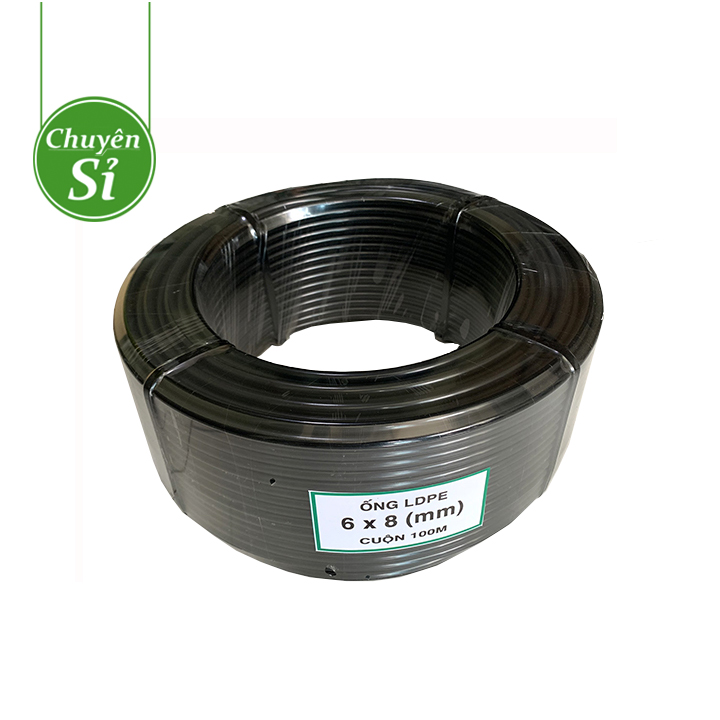 Ống LDPE 6x 8mm nhựa nguyên sinh 100% loại tốt, dây tưới cây, tưới phun sương, tưới nhỏ giọt...