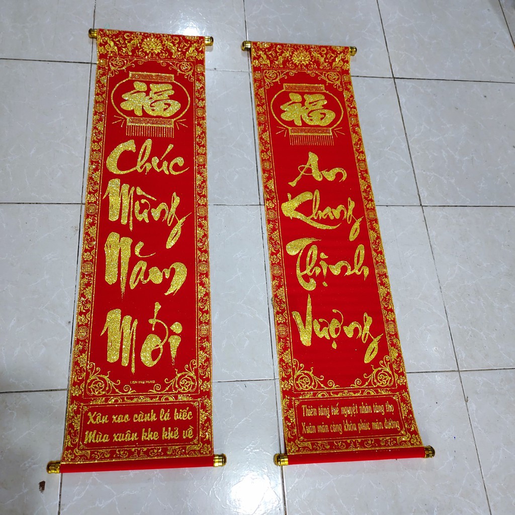 Cặp Câu Đối Đỏ CD02 Trang Trí Tết, Nhiều Mẫu