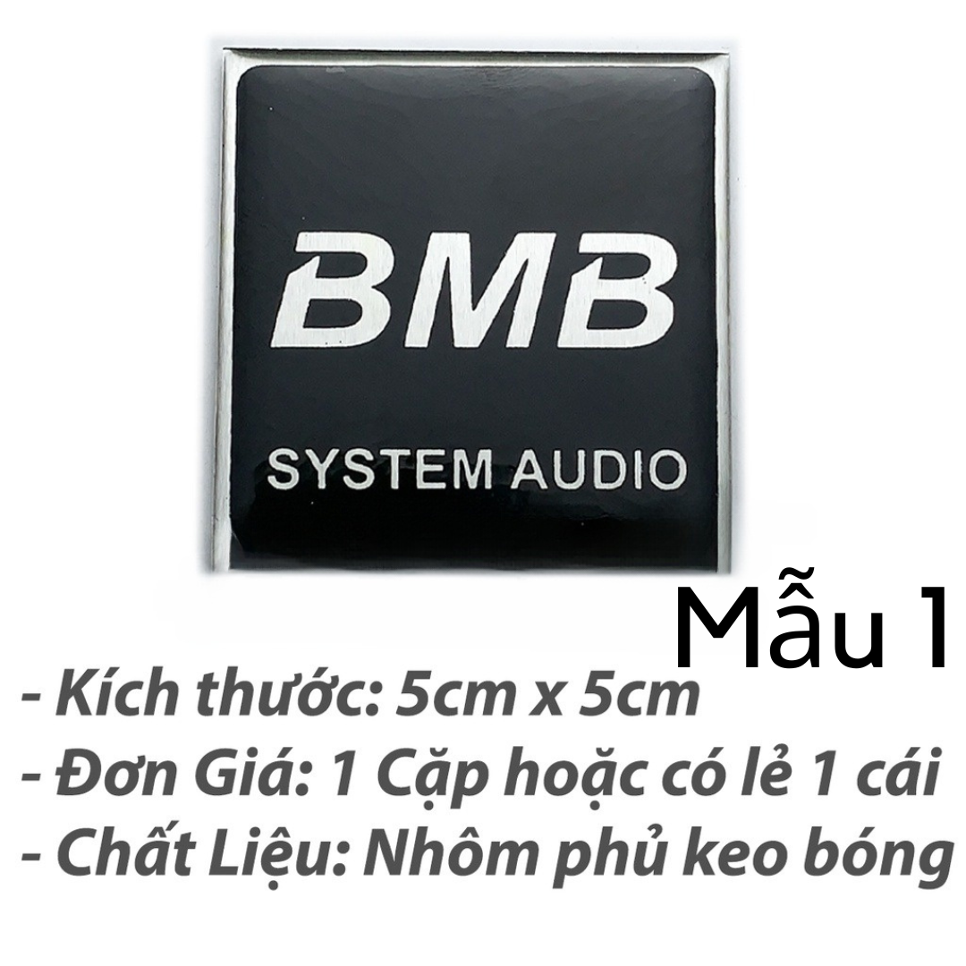 Tem loa bmb nhiều mẫu dán thùng loa