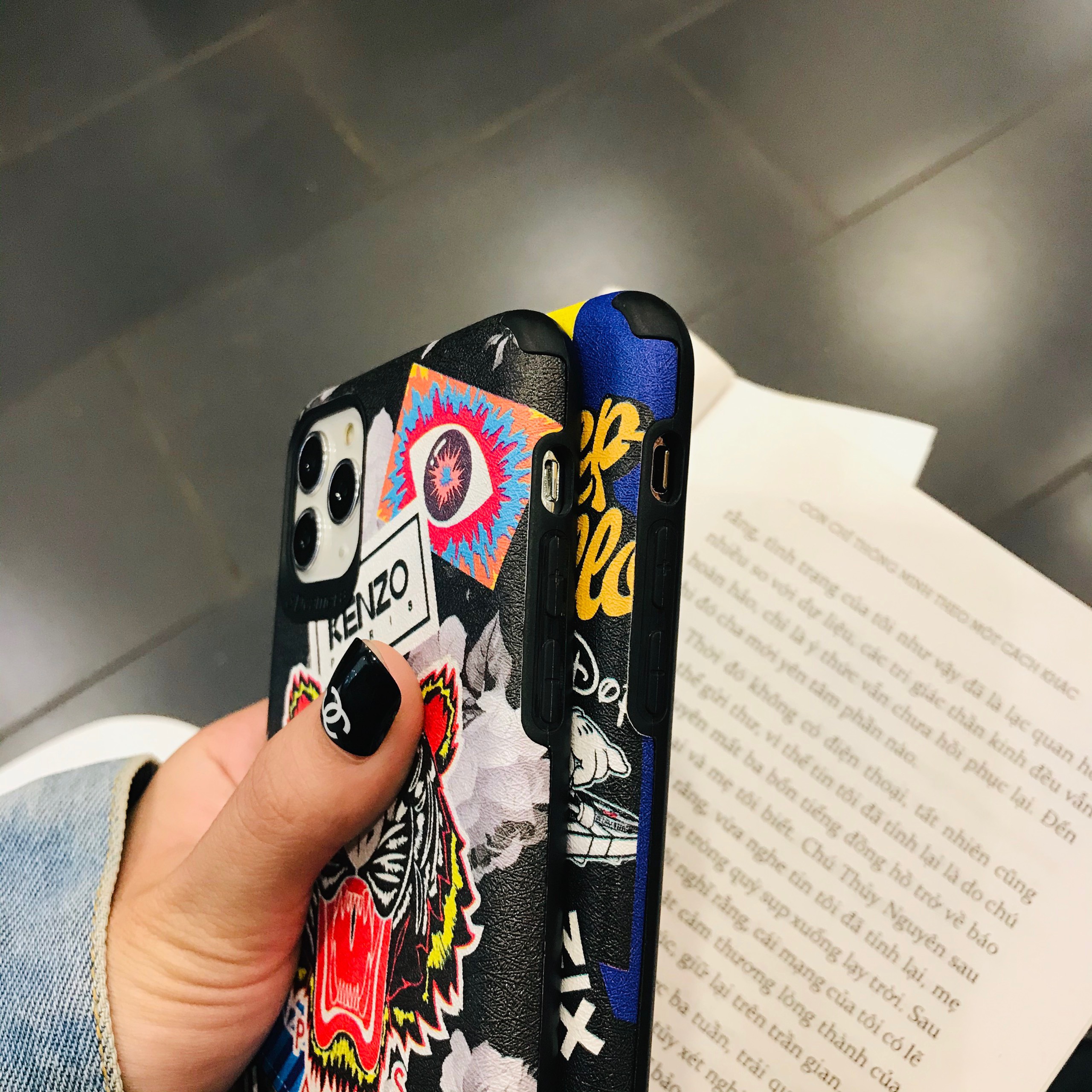 Ốp Lưng Da IMD KenZo x Mashmellow