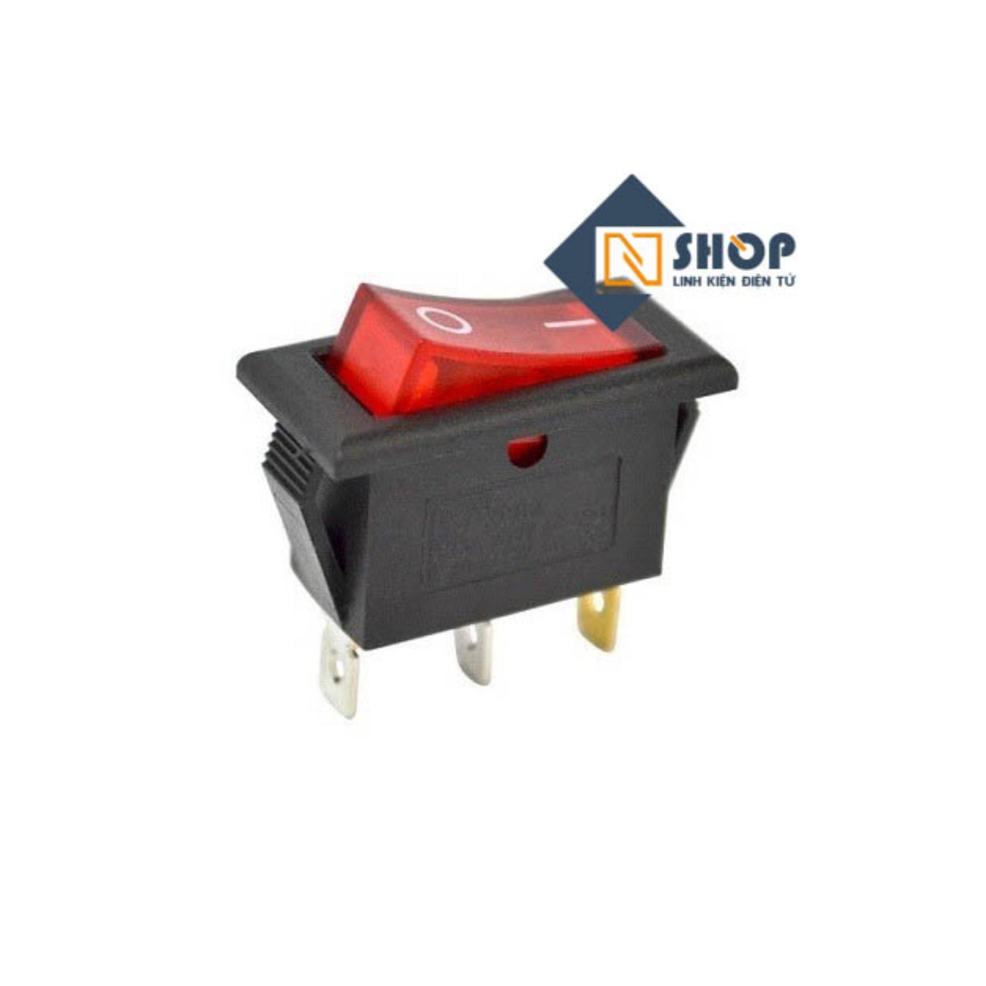 Bộ 2 Công tắc bập bênh có đèn KCD3-101N (đỏ)