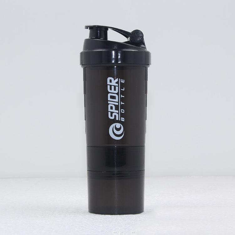 Bình nước Spider - bình nước tập gym 3 ngăn 650ml