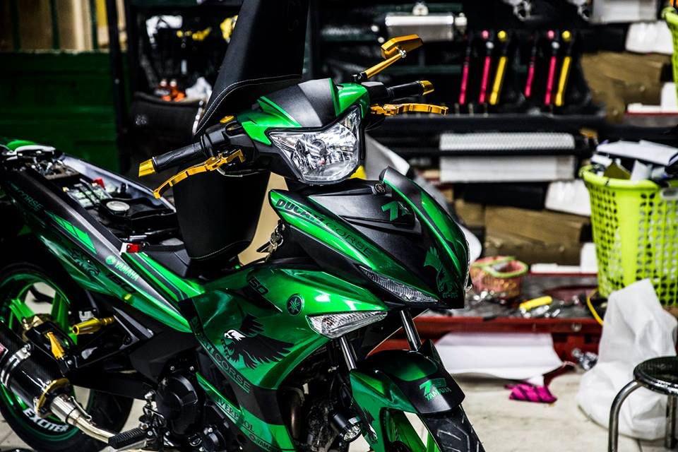 Tem trùm exciter 150 đen xanh lá - Độ dán team trùm decal xe máy ex 150 đen xanh lá - Team trùm decal xe máy ex 150 rẻ đẹp và chất