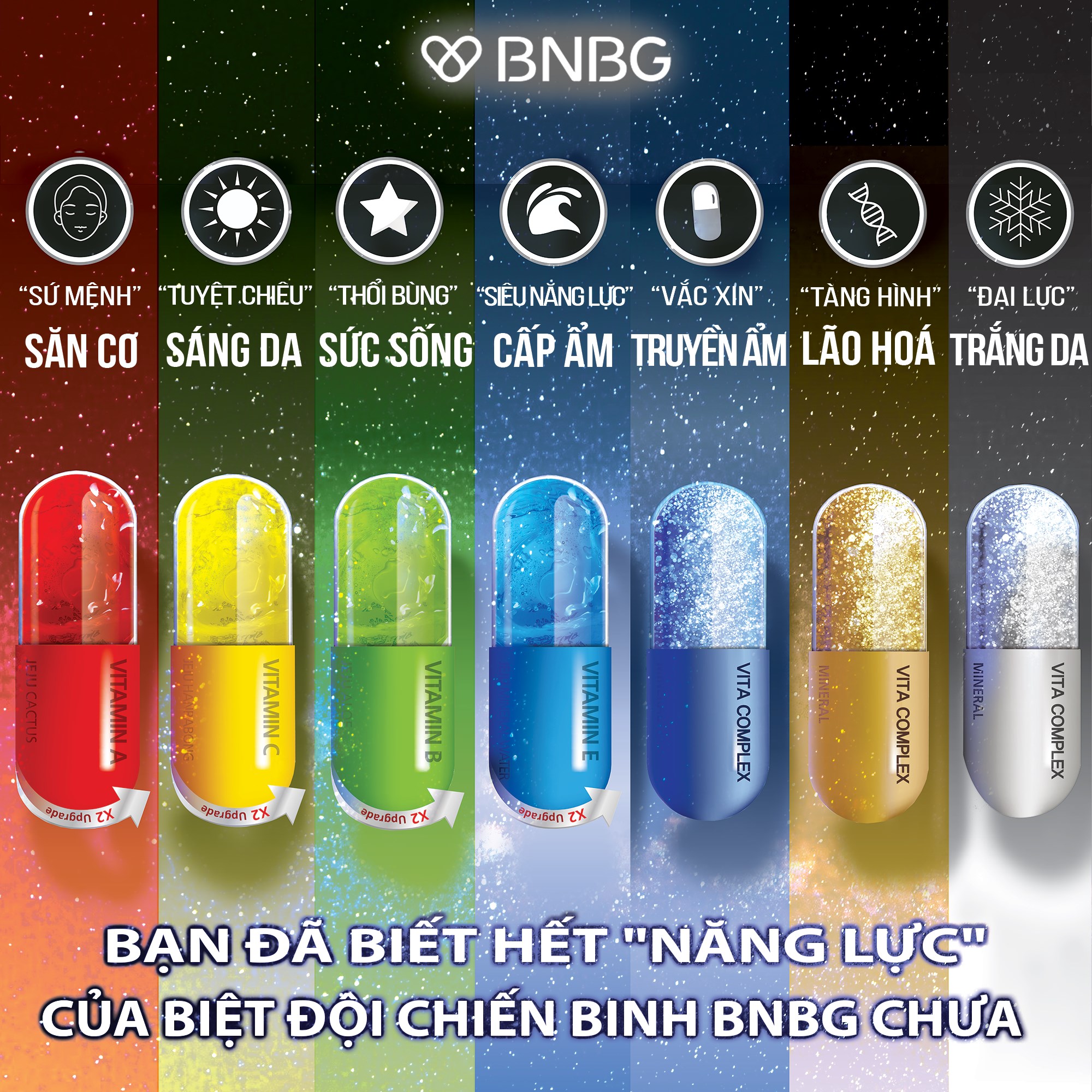 Mặt Nạ Miếng Dưỡng Ẩm, Dưỡng Trắng, Giảm Mụn, Phục Hồi Da Hàn Quốc BNBG (Vitamin A,B,C,E,Trà Xanh)