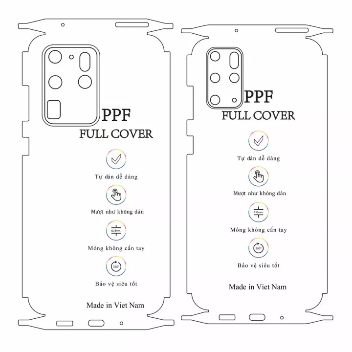 Dán dẻo PPF Samsung S20 - S20 Plus – S20 Ultra full viền – Tặng cường lực camera