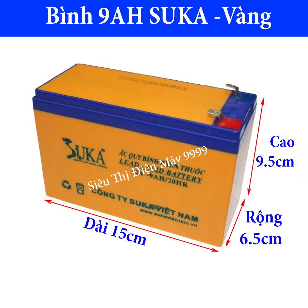 Ắc quy 12v - bình ắc quy khô 9ah/12v cam kết hàng chính hãng