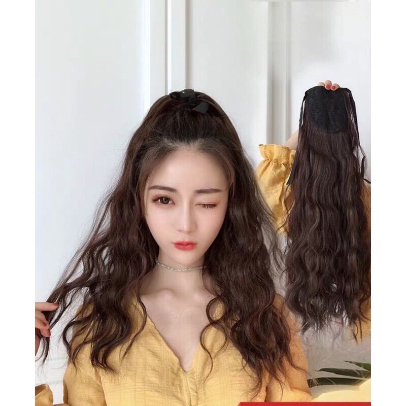 Tóc giả nữ cột❤️Tóc buộc xù ms528 dáng dài