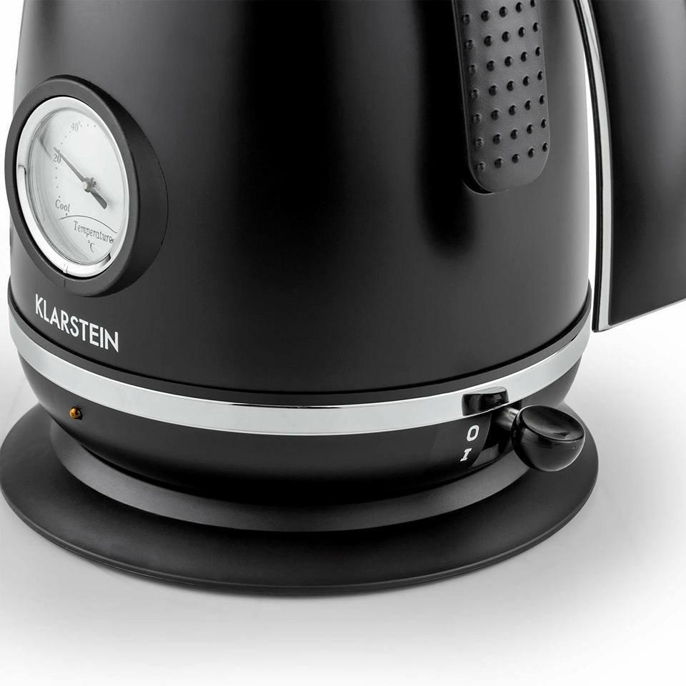 Ấm Siêu Tốc Klarstein 1,7L, 2200W, Màu Đen