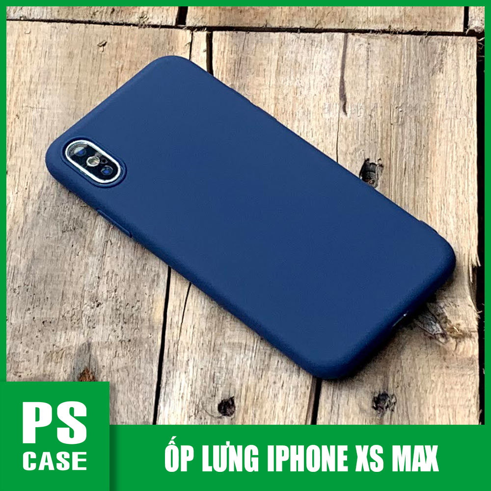 Ốp lưng dẻo mỏng màu xanh dương dành cho iPhone XS Max