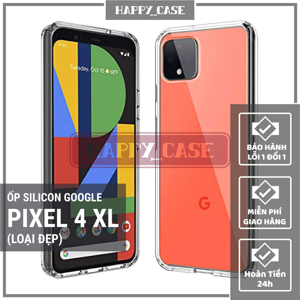 Ốp lưng điện thoại google pixel 4xl thin transparent silicon