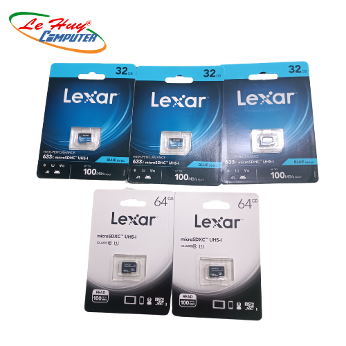 Thẻ Nhớ MicroSDHC Lexar 32GB Class 10 U1 V10 A1 LSDMI32BB633A