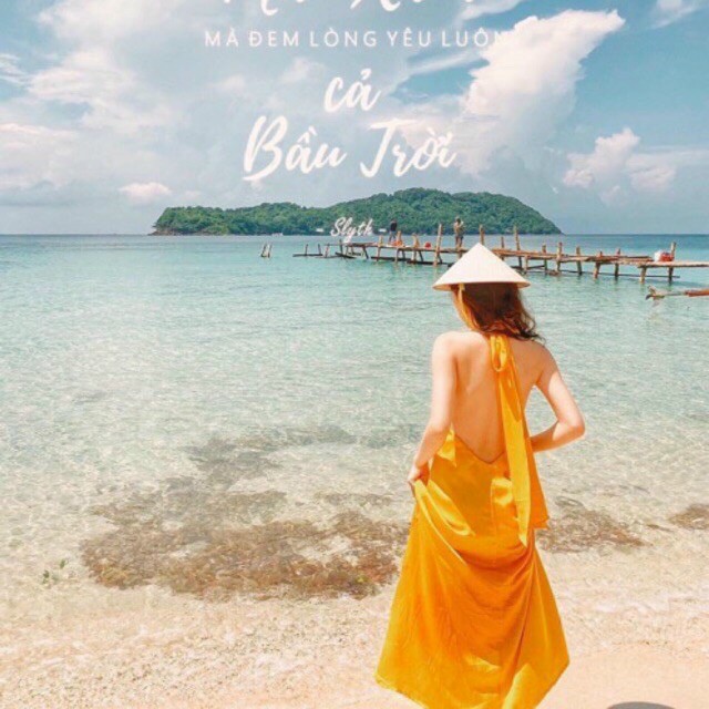 [HCM]Đầm maxi cổ yếm cột dây có đệm ngực