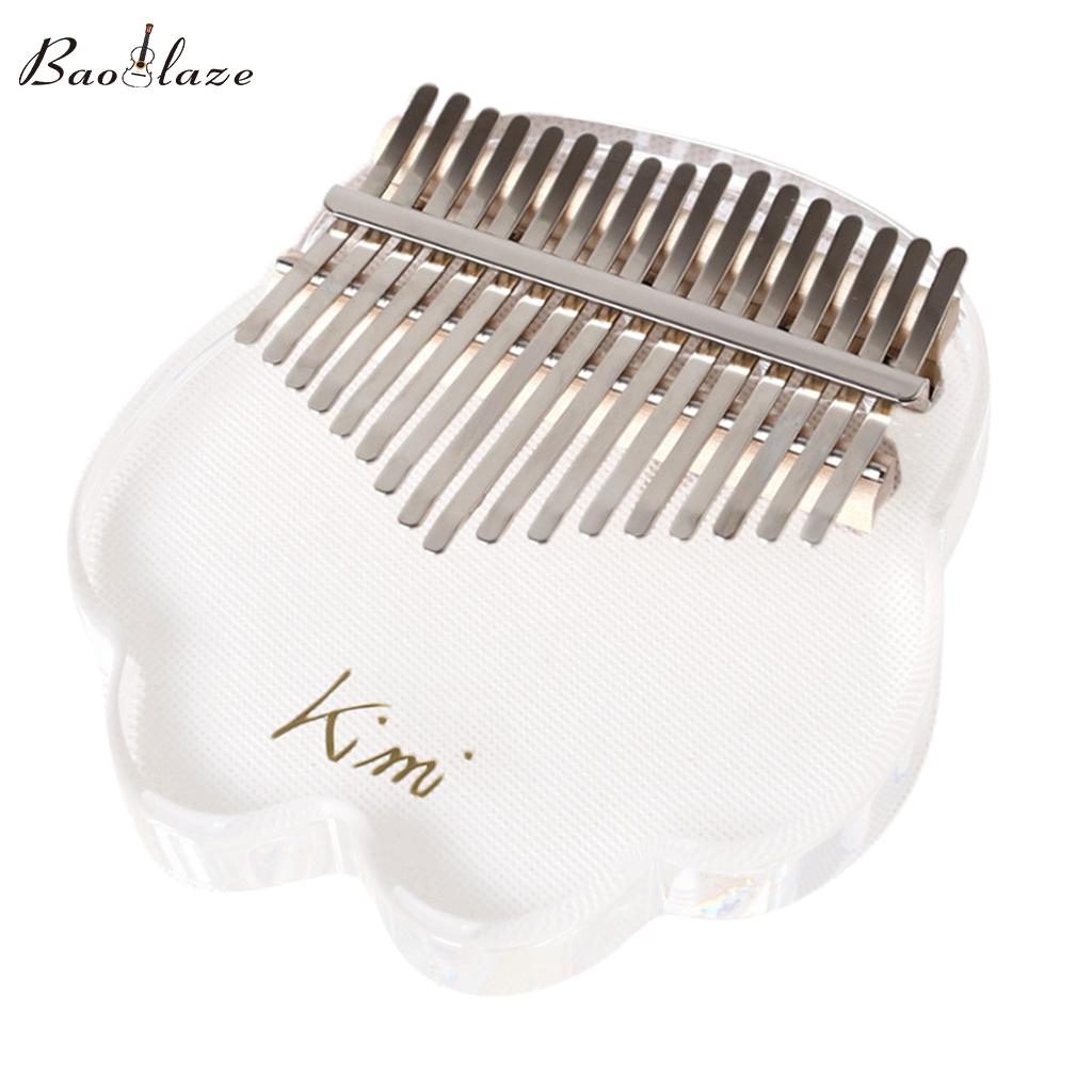 In Stock Kimi Crystal Thumb Piano Carimba Beginner 17 inch Piano-Cat Claw Kalimba Point Supply Creative Gift with Bag