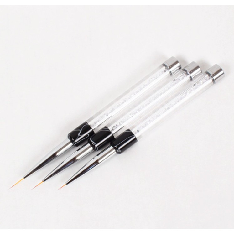 Cọ nét cán đá cao cấp 3 sizes (6mm; 9mm; 12mm) - Cọ vẽ nail chuyên dụng (lẻ chiếc)