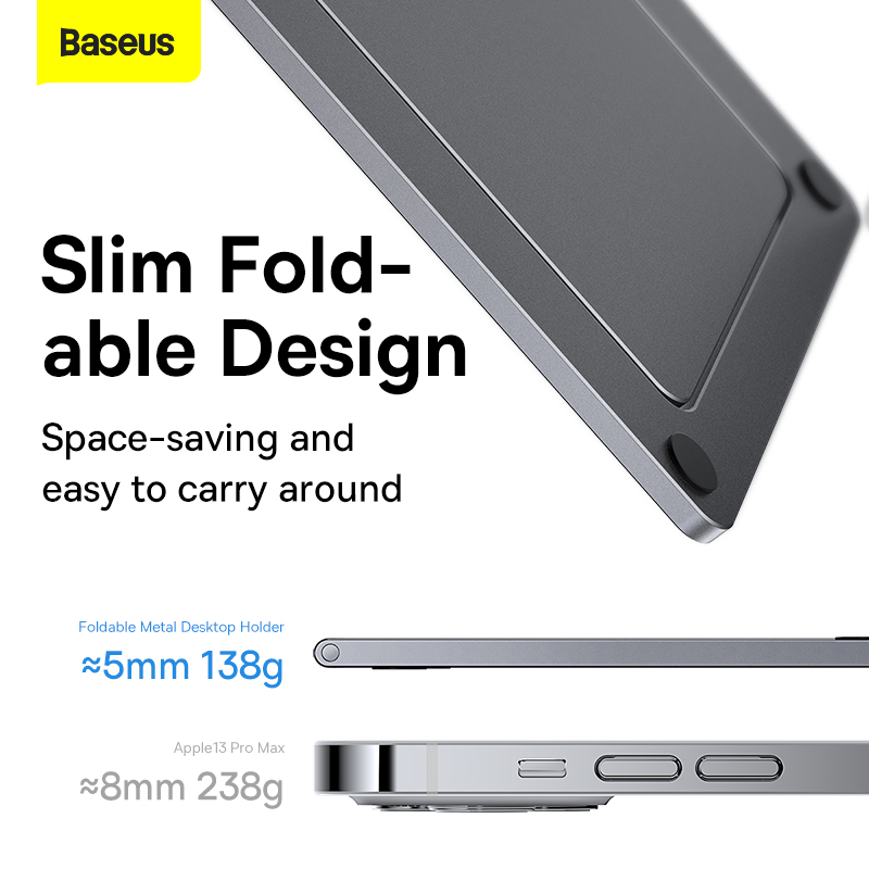 Baseus Foldable Metal Desktop Holder For iPad Pro 2021 2020 Ultra Silm iPhone Tablet Desktop Stand Holder Support Notebook Laptop Stand