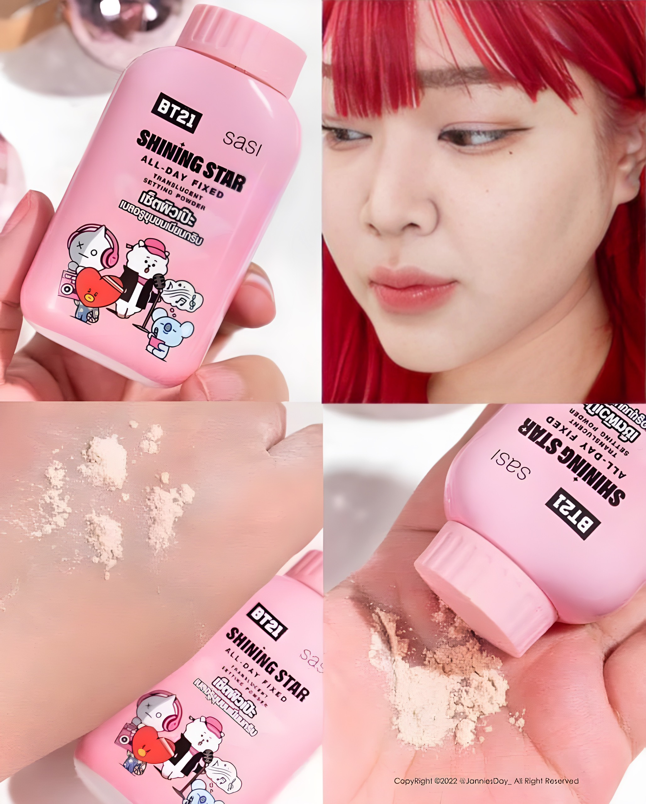 Phấn Phủ Sasi x BT21 - All-Day Fixed Translucent Setting Powder