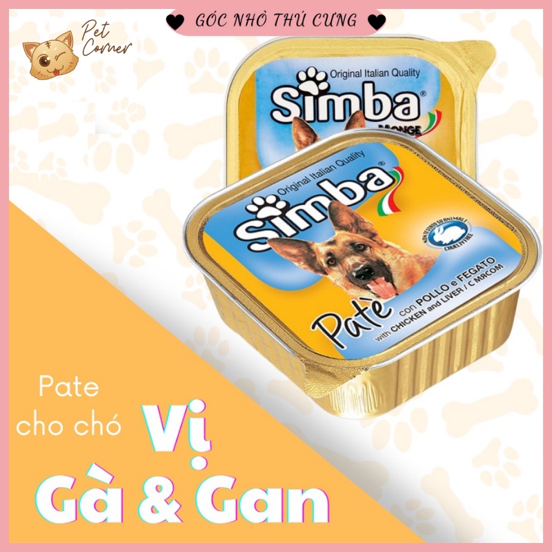 Pate cho chó Simba vị Gà và Gan - Nhập khẩu Ý