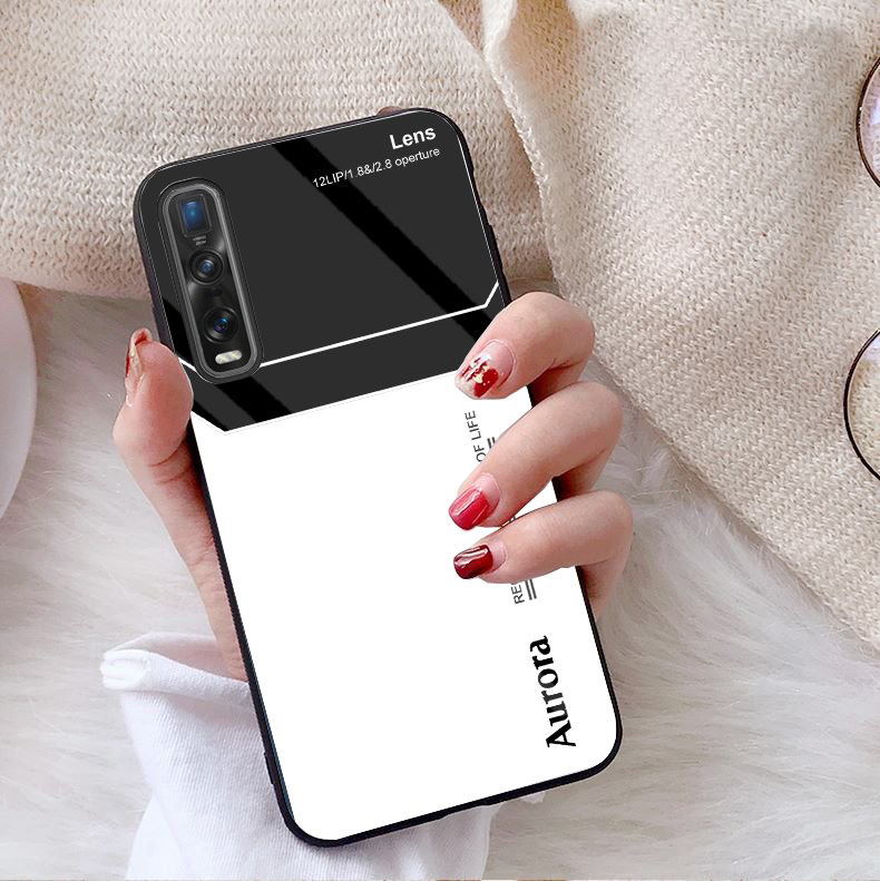 Ốp lưng oppo find x2 mặt kính gương sáng bóng cao cấp