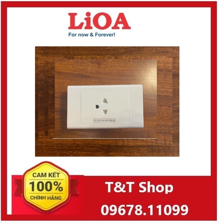Mặt 1 ổ cắm âm tường Lioa